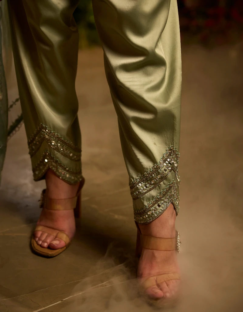 Chandi Tissue Kurta Set By Manvi Kapoor D