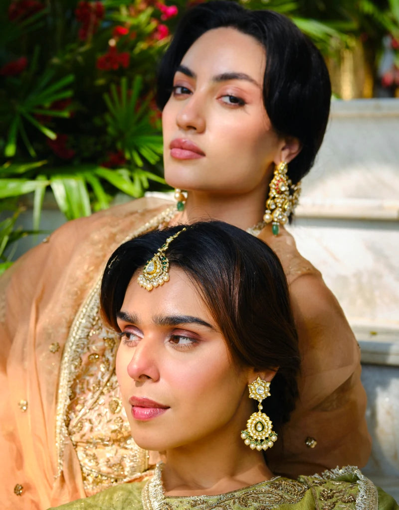 Gold Bandhgala Anarkali Set by Manvi Kapoor K