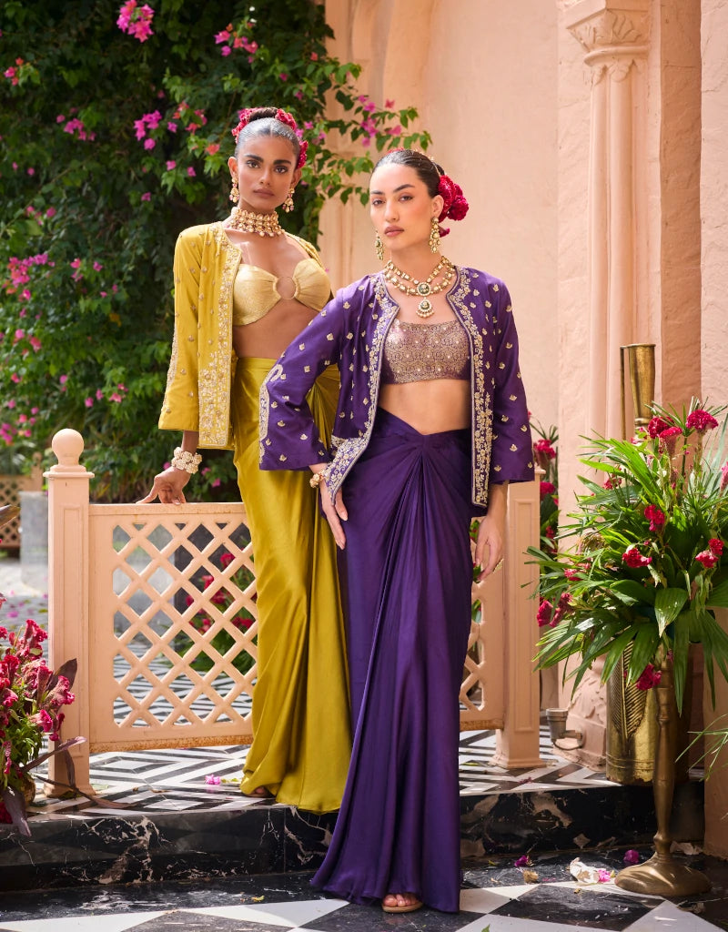 Green Souk Skirt Set By Manvi Kapoor E