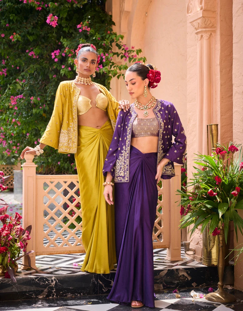 Green Souk Skirt Set By Manvi Kapoor F