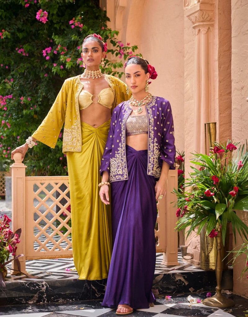 Green Souk Skirt Set By Manvi Kapoor G