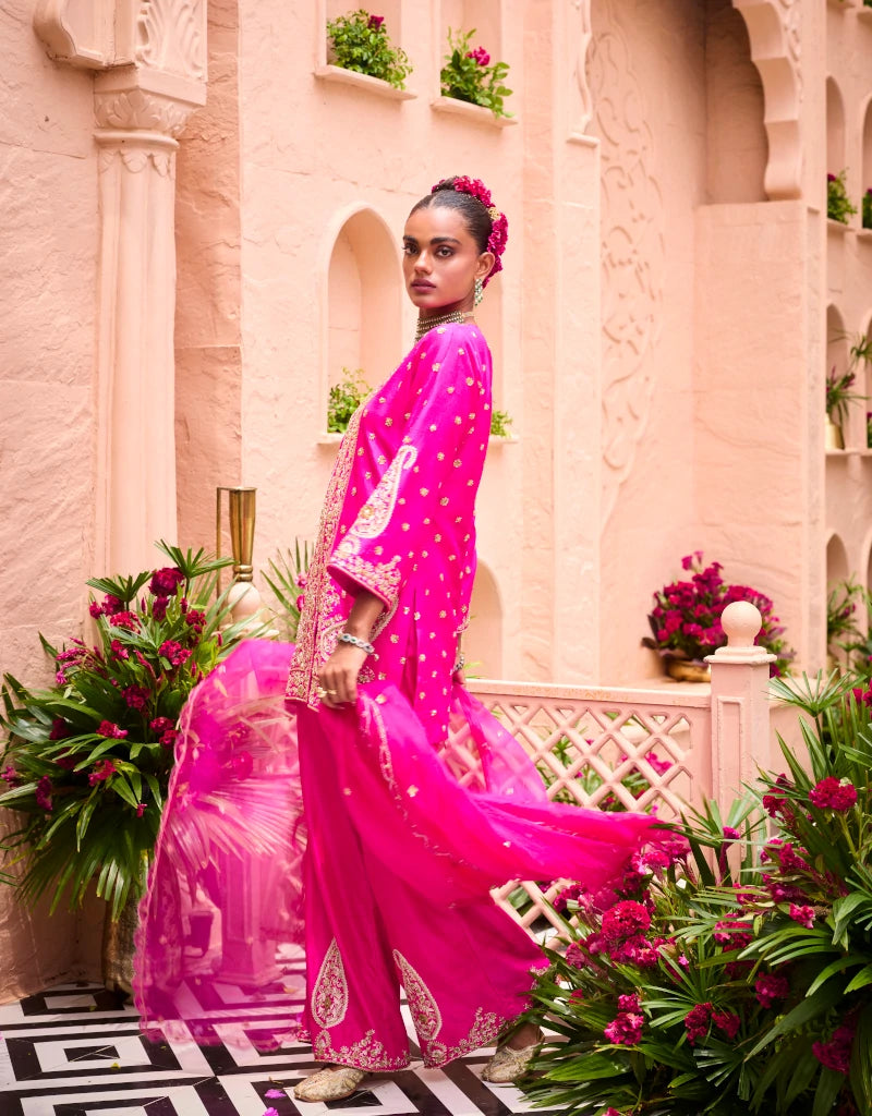 Gulabi Bell Bottom Set By Manvi Kapoor B