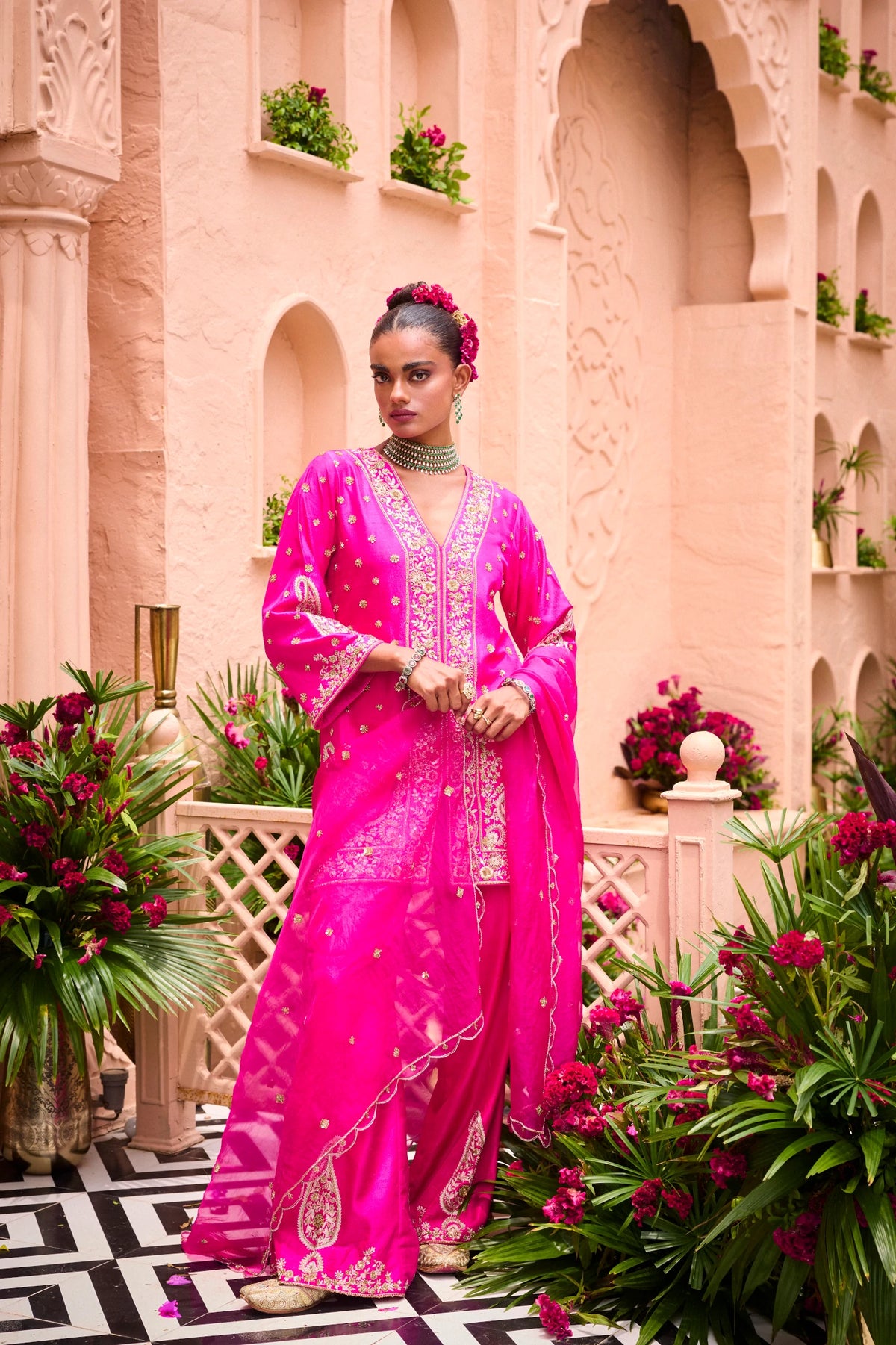 Gulabi Bell Bottom Set By Manvi Kapoor A