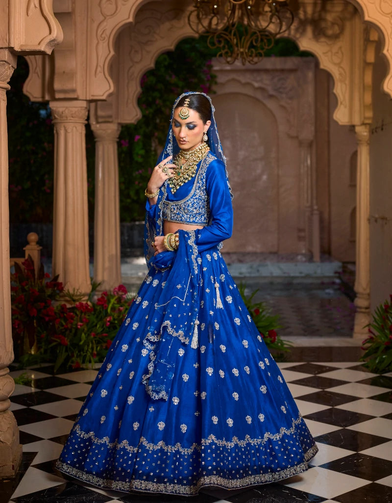 Neel Lehenga Set By Manvi Kapoor B