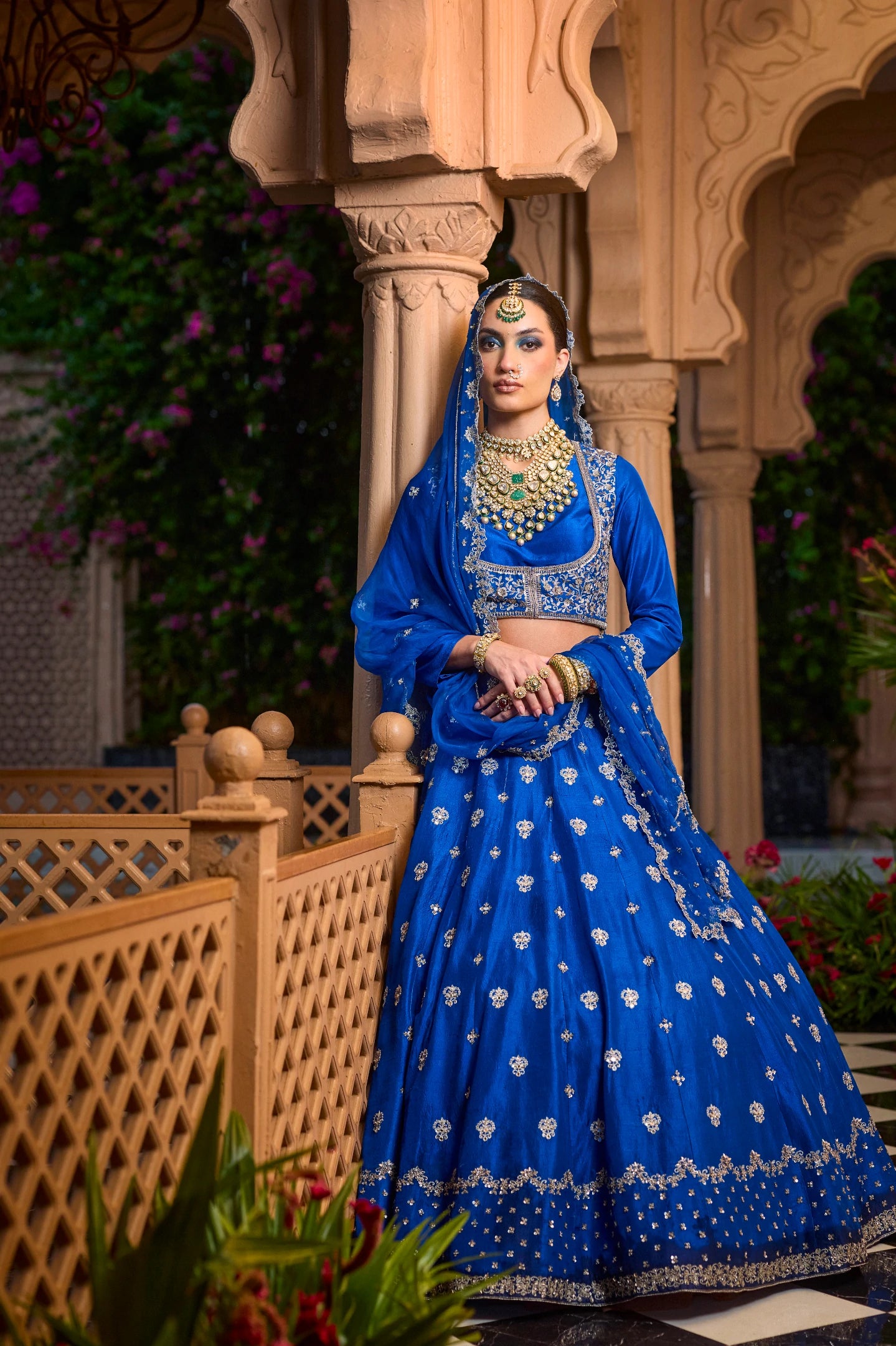 Neel Lehenga Set By Manvi Kapoor A