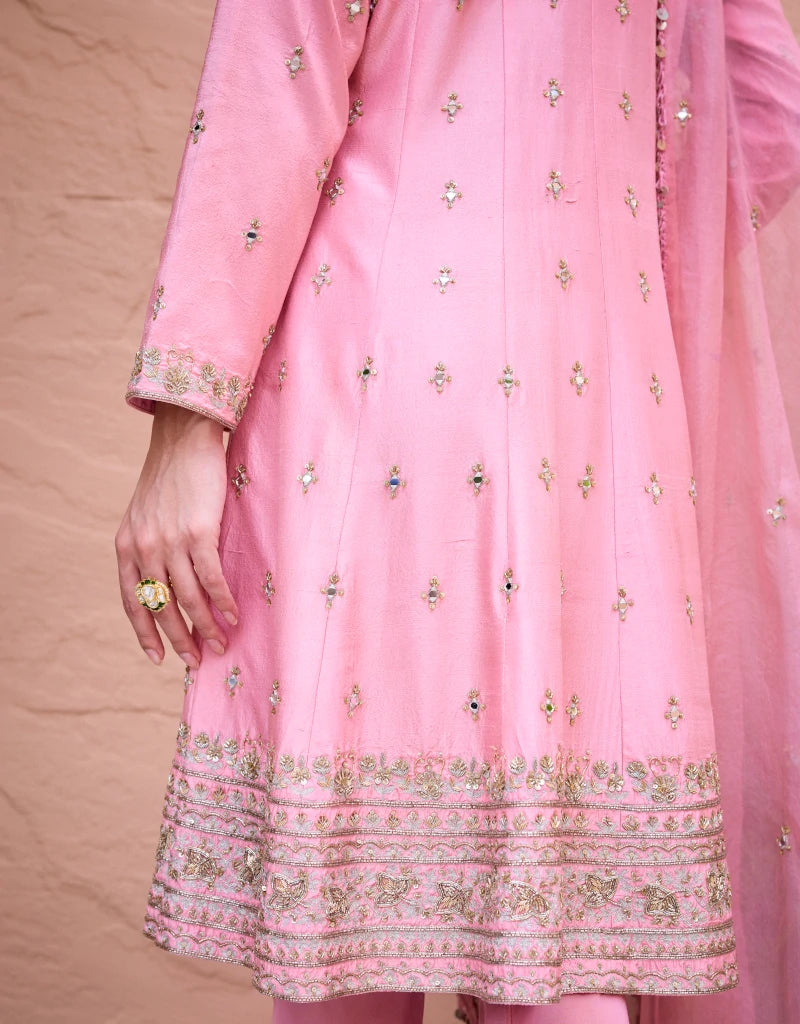 Rose Anarkali Set By Manvi kapoor F