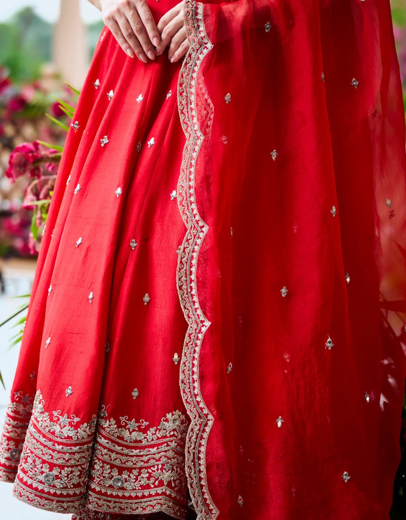 Sindoori Anarkali Set By Manvi Kapoor C