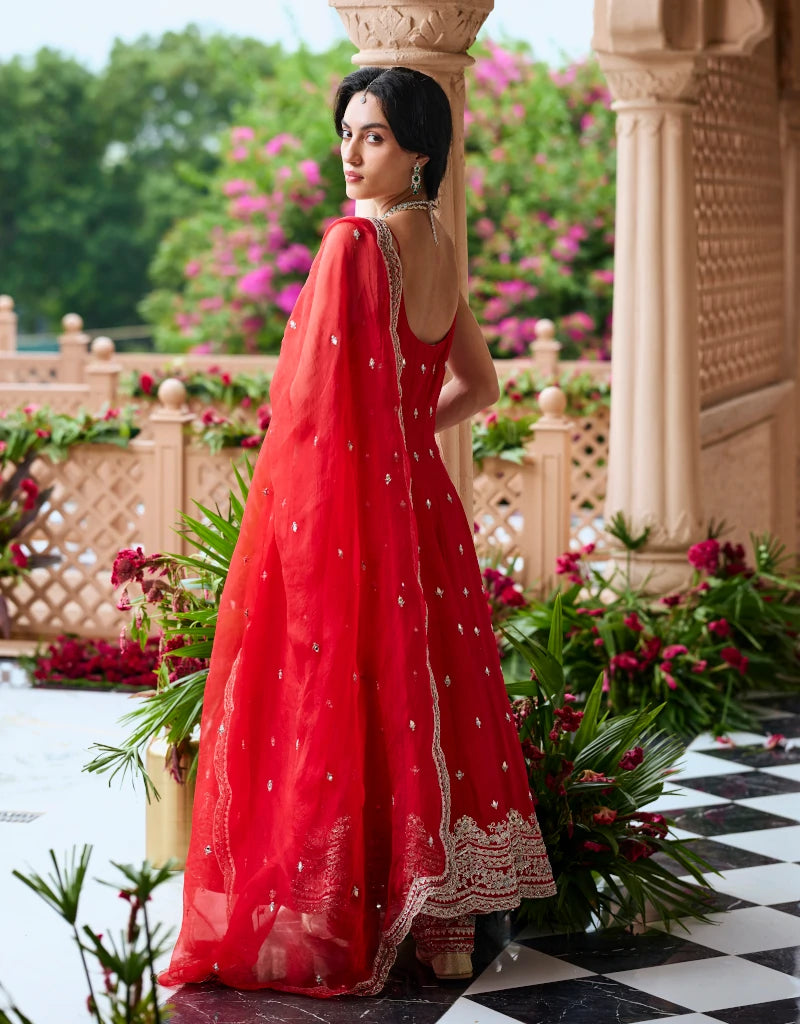 SINDOORI ANARKALI SET