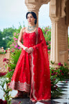 Sindoori Anarkali Set By Manvi Kapoor A