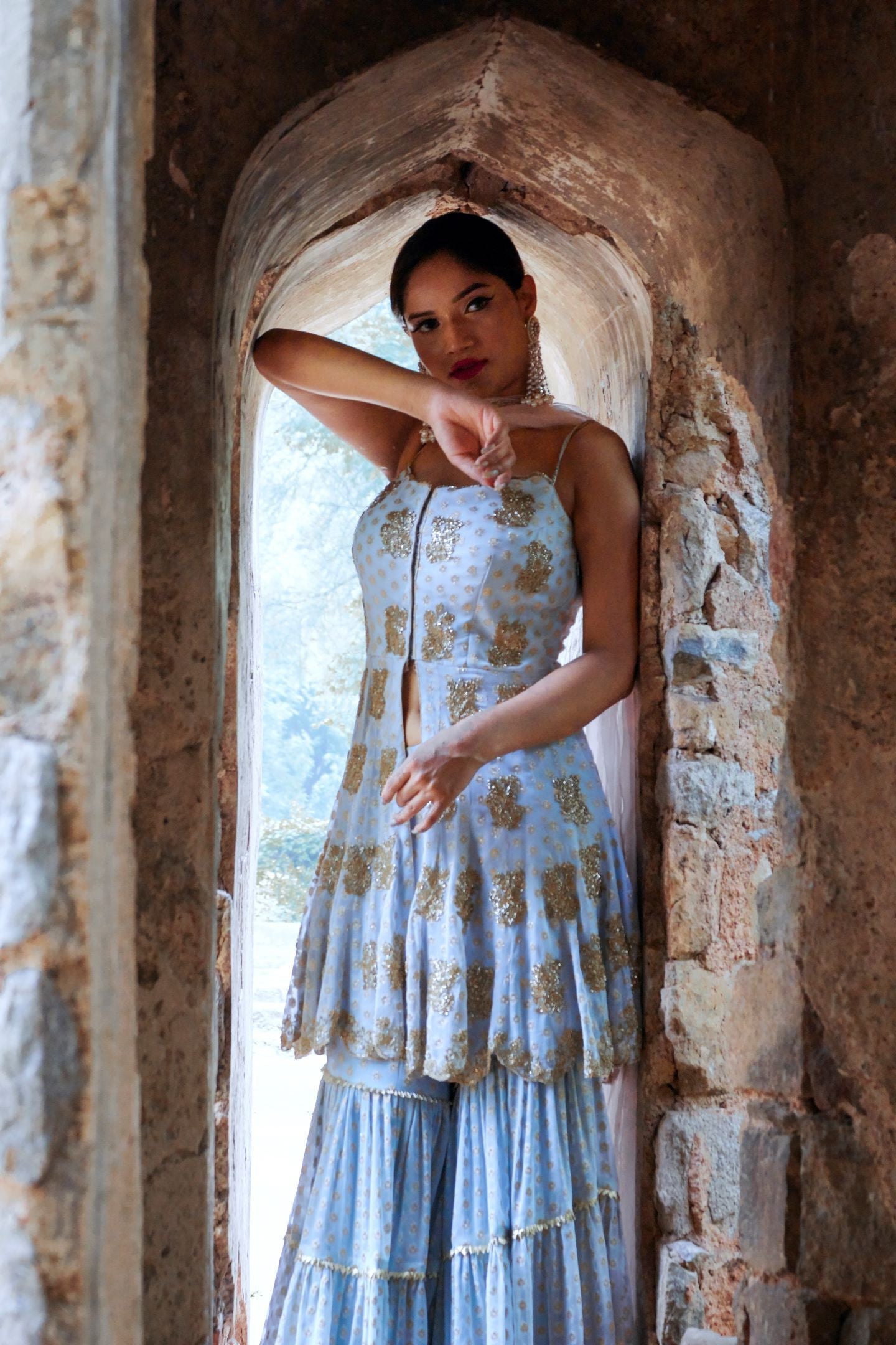 Manvi Kapoor -Asmani-Garara-Set -Ethnic-Indian-Womenswear