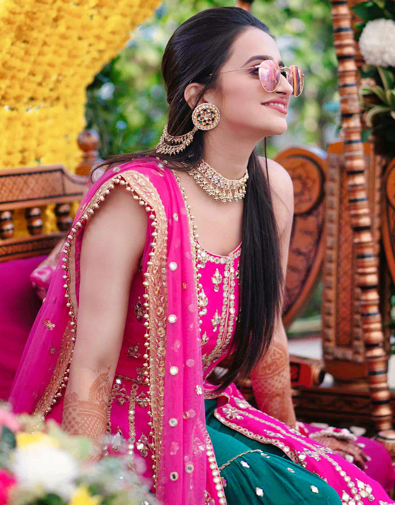 Manvi-Kapoor-Real-Bride-Hot-Pink-Garara-Ethnic-Indian-Womenswear